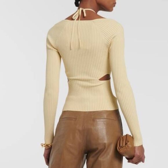 NWT Jonathan SIMKHAI Elenor Halter Top Dried Pineapple Large - Picture 5 of 12